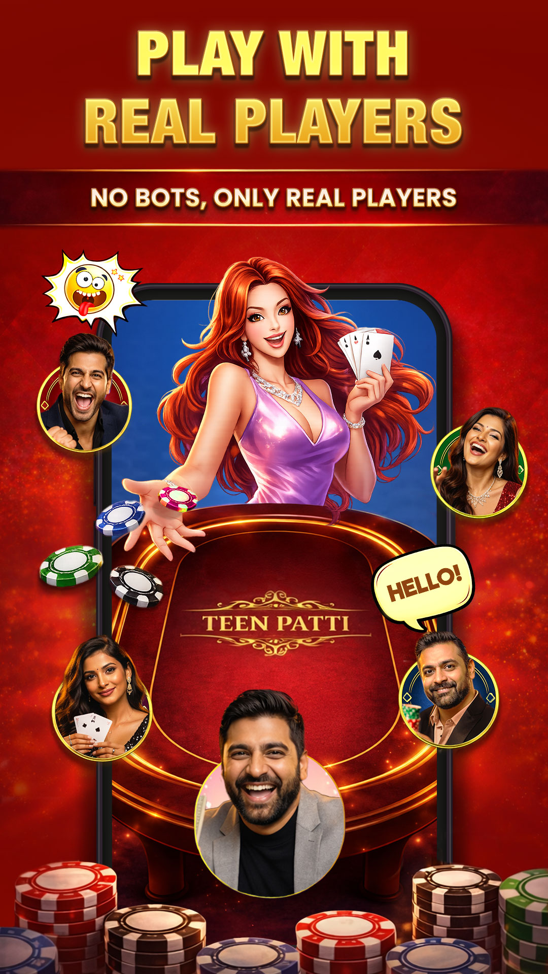 Play Teen Patti Online with Real Players
